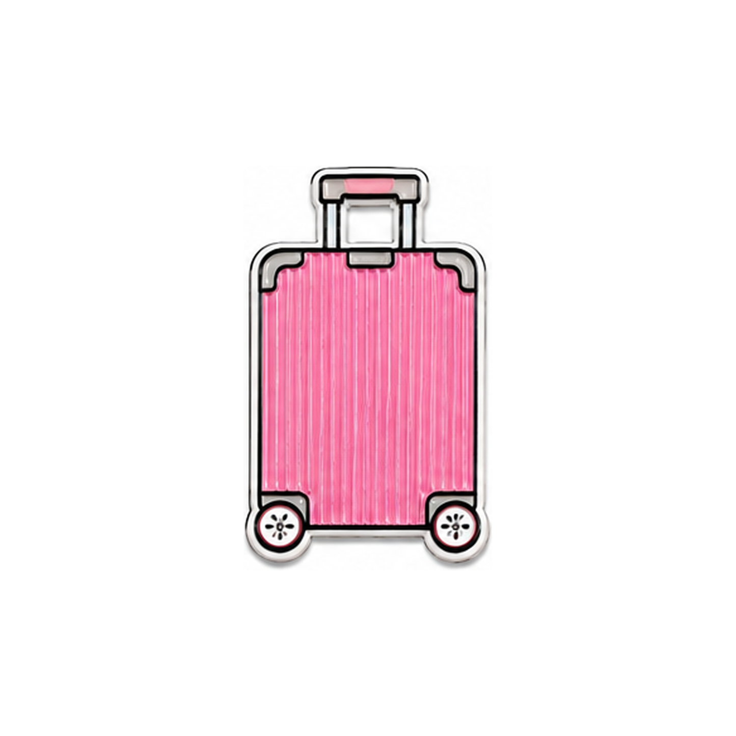 Pink Suitcase - Premium Metal Stickers | Phone, Laptop, Tablet & Tumbler Accessories