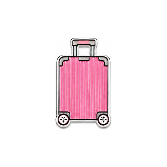 Pink Suitcase - Premium Metal Stickers | Phone, Laptop, Tablet & Tumbler Accessories