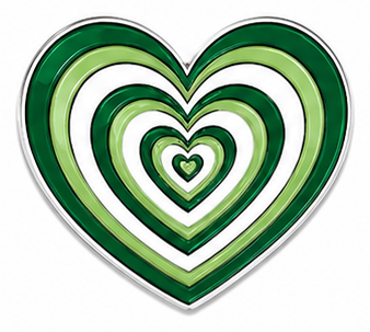 Green Heart - Premium Metal Stickers | Phone, Laptop, Tablet & Tumbler Accessories