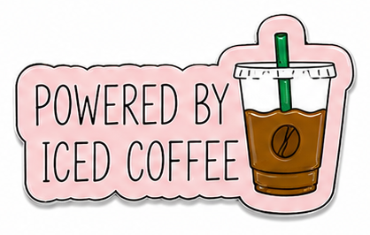 Iced Coffee - Premium Metal Stickers | Phone, Laptop, Tablet & Tumbler Accessories