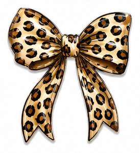 Bow - Cheetah - Premium Metal Stickers | Phone, Laptop, Tablet & Tumbler Accessories